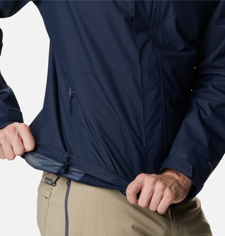 Men's Columbia Hikebound Rain Jackets Navy | CA-VC015