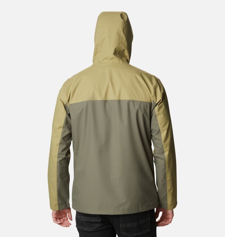 Men's Columbia Hikebound Rain Jackets Olive | CA-BAC68