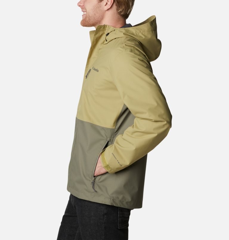 Men's Columbia Hikebound Rain Jackets Olive | CA-BAC68