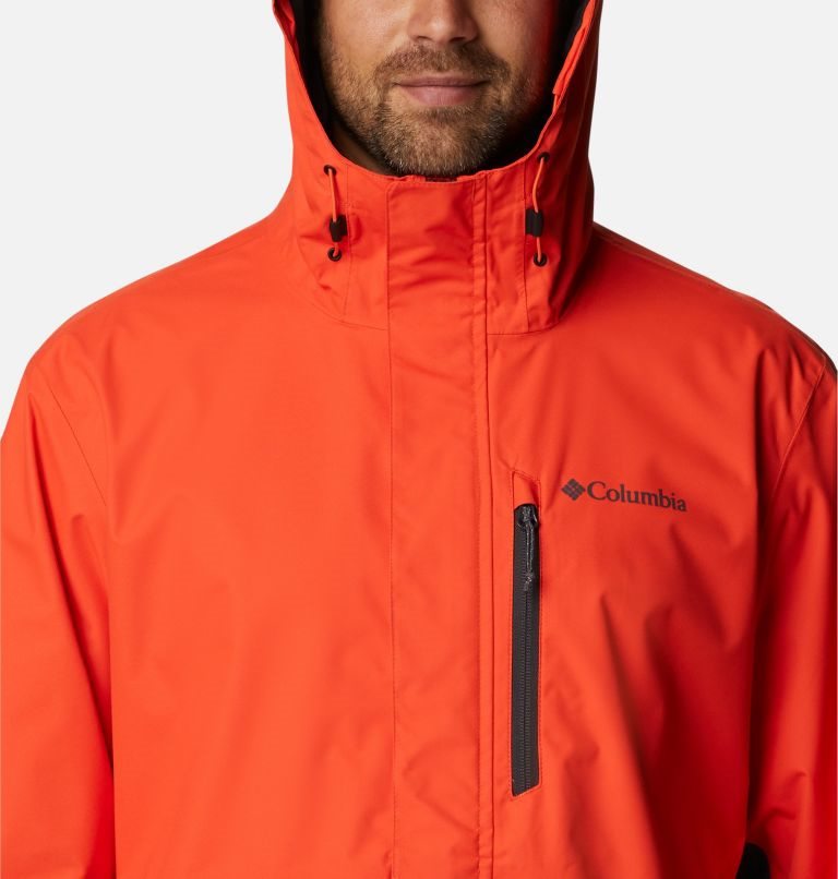 Men's Columbia Hikebound Rain Jackets Orange | CA-Y36L0