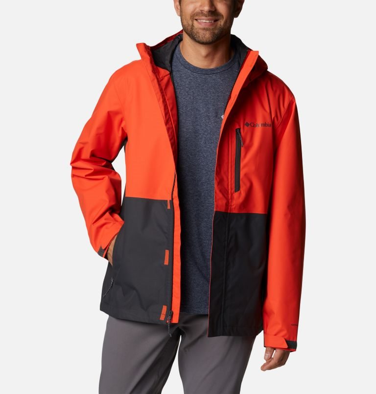 Men's Columbia Hikebound Rain Jackets Orange | CA-Y36L0