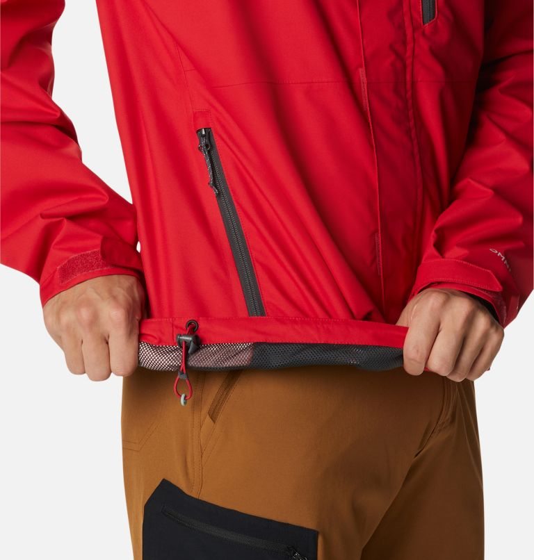 Men's Columbia Hikebound Rain Jackets Red | CA-T6A50