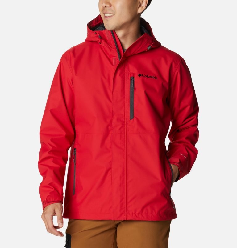 Men\'s Columbia Hikebound Rain Jackets Red | CA-T6A50