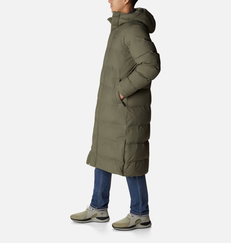 Men's Columbia Hunters Drive Long Parka Jackets Olive | CA-FA410