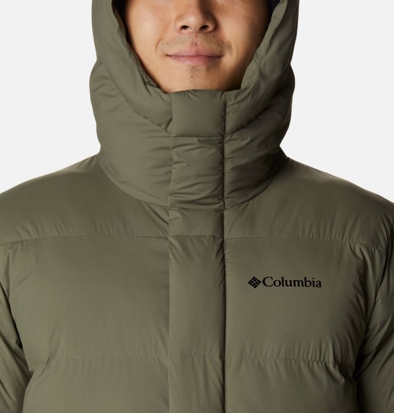 Men's Columbia Hunters Drive Long Parka Jackets Olive | CA-FA410