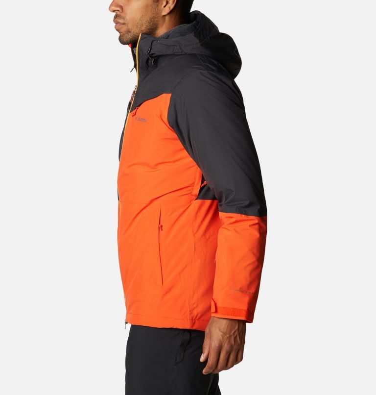 Men's Columbia Iceberg Point Jackets Black / Orange | CA-Q163L