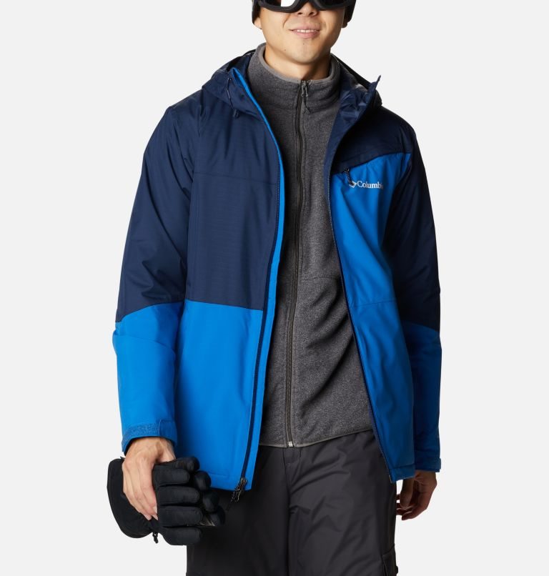 Men's Columbia Iceberg Point Jackets Navy | CA-X1845