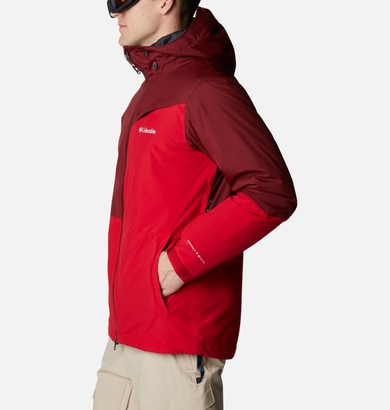 Men's Columbia Iceberg Point Jackets Red | CA-N8364