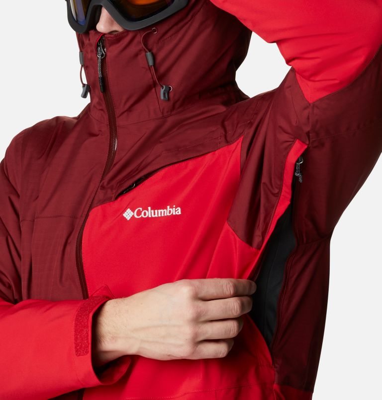 Men's Columbia Iceberg Point Jackets Red | CA-N8364