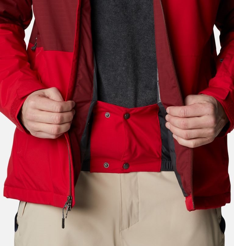 Men's Columbia Iceberg Point Jackets Red | CA-N8364