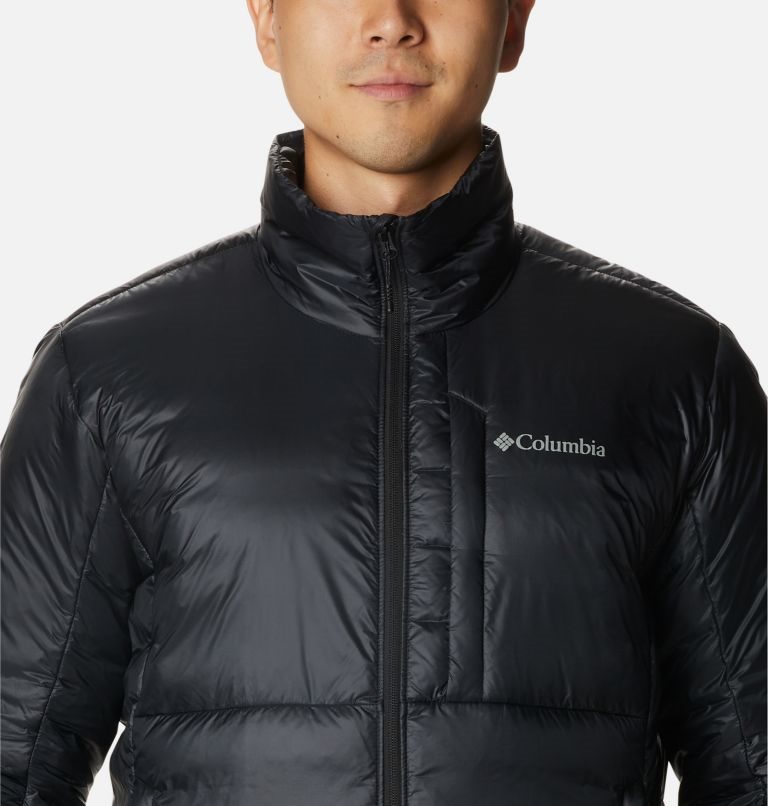 Men's Columbia Infinity Summit Omni-Heat Infinity Double Wall Down Jackets Black | CA-KLC0A