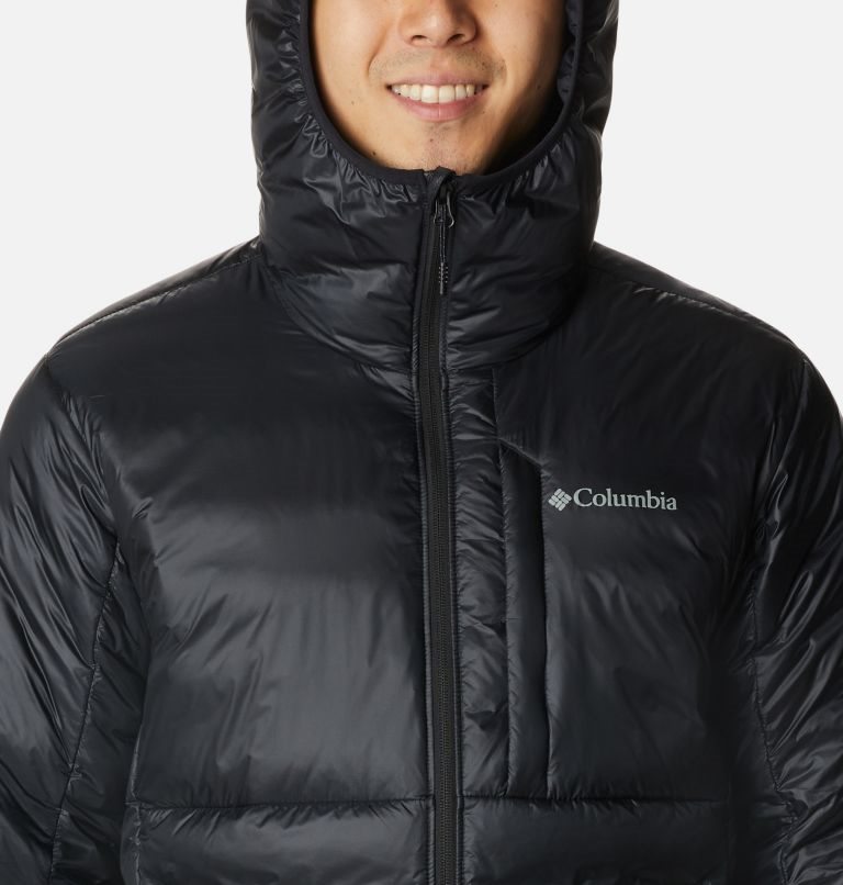 Men's Columbia Infinity Summit Omni-Heat Infinity Double Wall Hooded Down Jackets Black | CA-N60C1