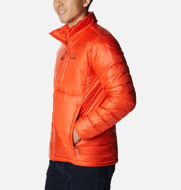 Men's Columbia Infinity Summit Omni-Heat Infinity Double Wall Down Jackets Orange | CA-T6458