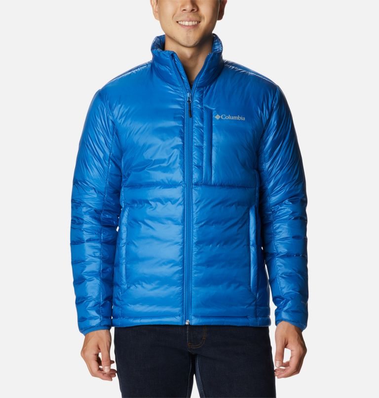 Men\'s Columbia Infinity Summit Omni-Heat Infinity Double Wall Down Jackets Blue | CA-WC86L