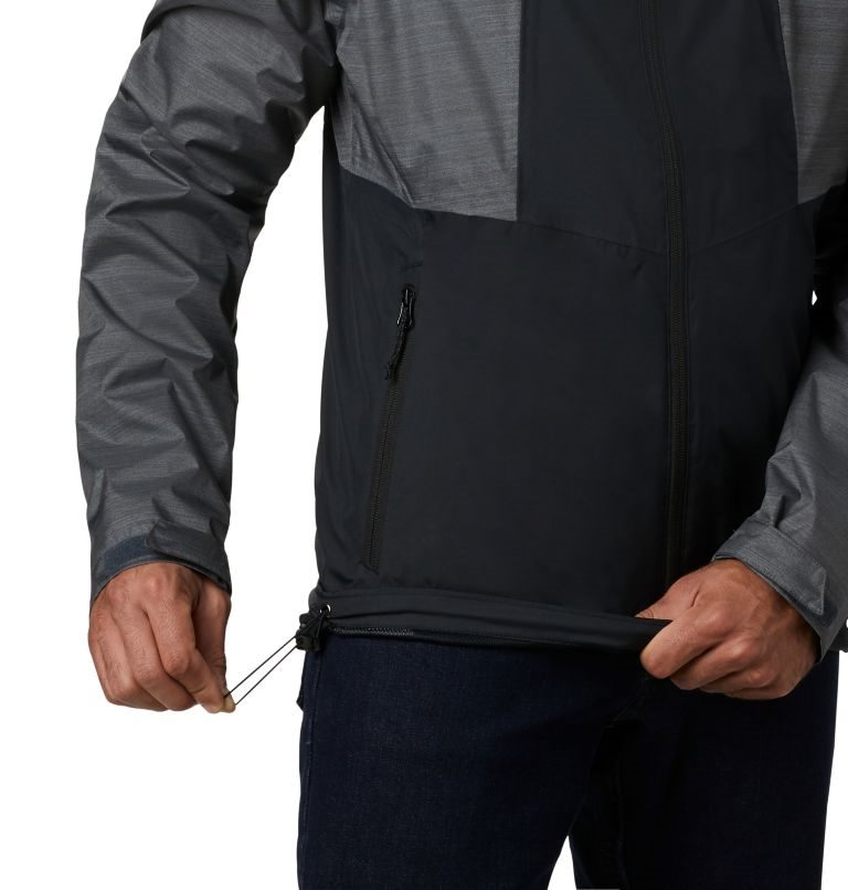 Men's Columbia Inner Limits II Rain Jackets Grey | CA-N4C60