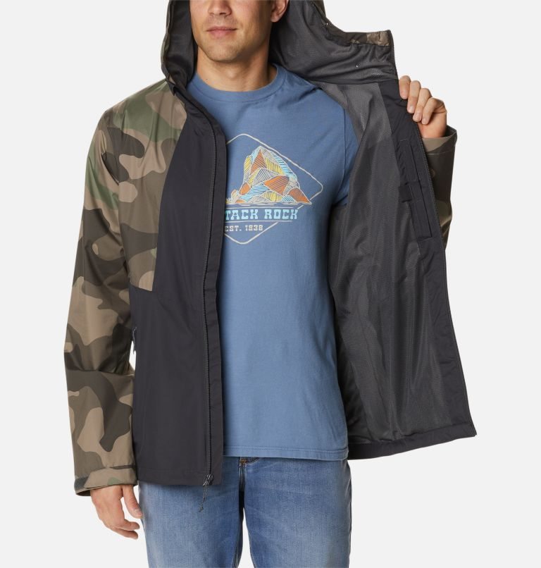 Men's Columbia Inner Limits II Rain Jackets Camo | CA-W04AL