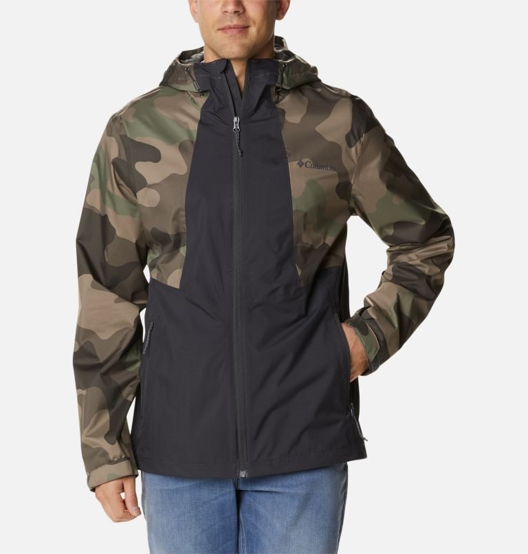 Men\'s Columbia Inner Limits II Rain Jackets Camo | CA-W04AL