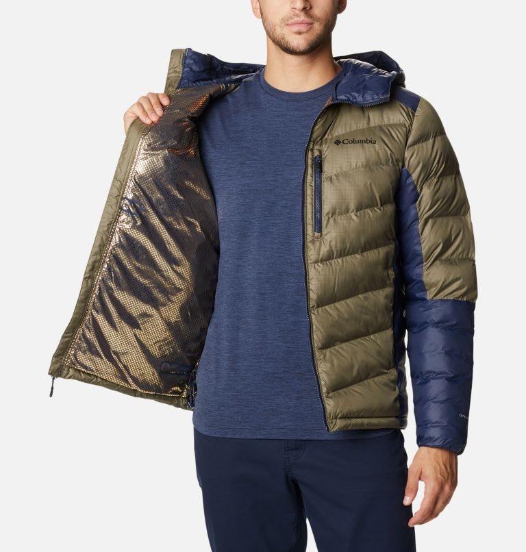 Men's Columbia Labyrinth Loop Omni-Heat Infinity Hooded Insulated Jackets Olive | CA-P48C5