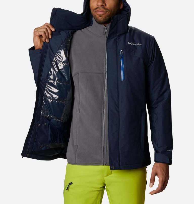 Men's Columbia Last Tracks Ski Insulated Jackets Navy | CA-E8654