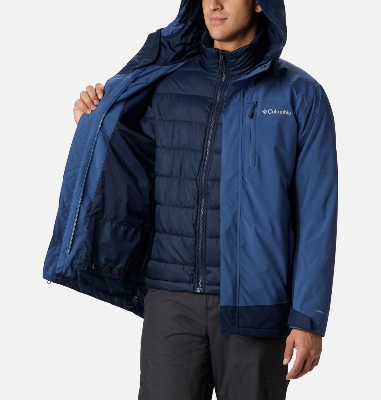 Men's Columbia Lhotse III Interchange Jackets Navy | CA-K5LAC