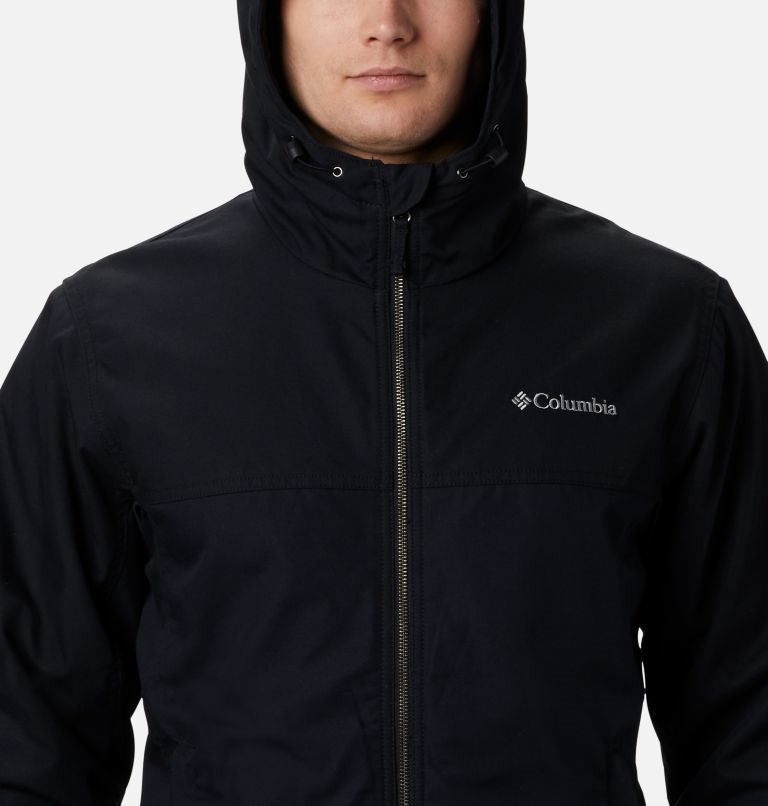 Men's Columbia Loma Vista Hooded Jackets Black | CA-QL645