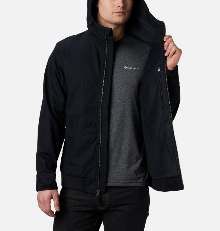 Men's Columbia Loma Vista Hooded Jackets Black | CA-QL645