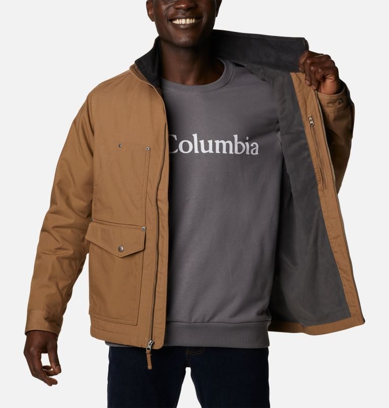 Men's Columbia Loma Vista Lined Fleece Jackets Brown | CA-B068A