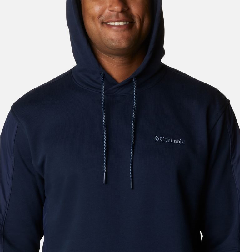 Men's Columbia Minam River Pullover Hoodie Navy | CA-Q6C08