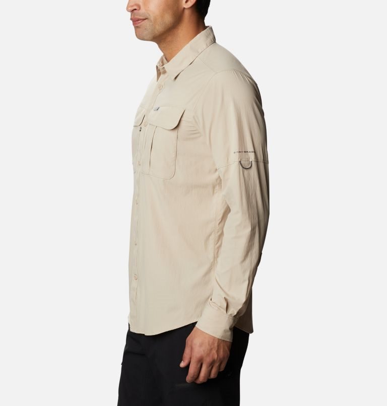 Men's Columbia Newton Ridge Long Sleeve Shirts Cream | CA-F4L60