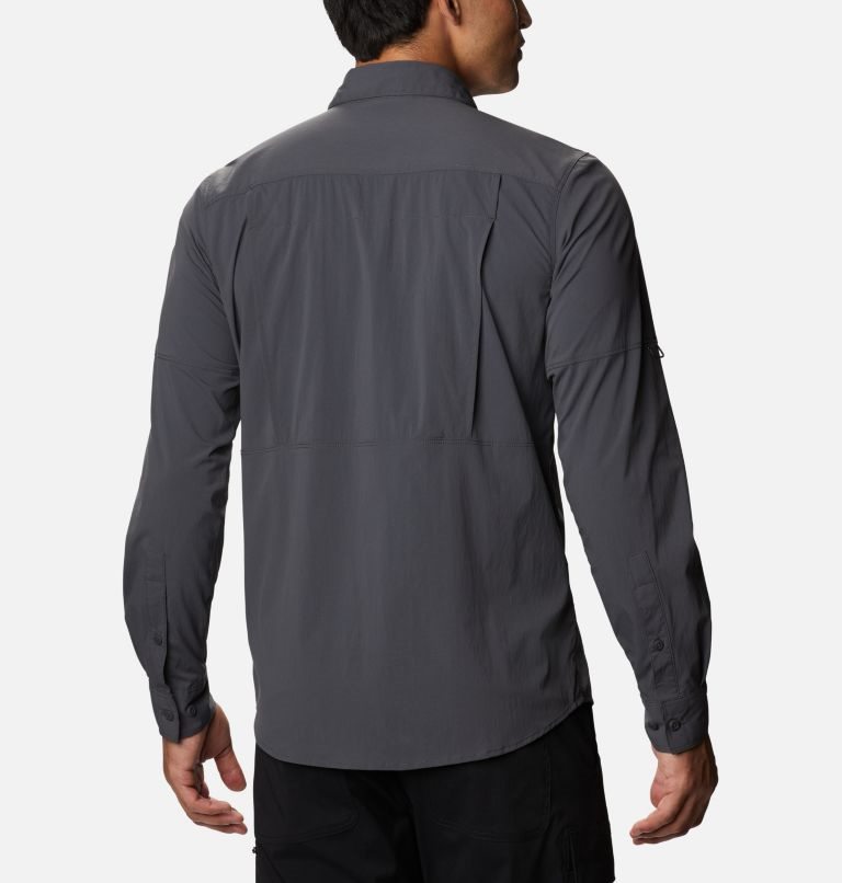 Men's Columbia Newton Ridge Long Sleeve Shirts Dark Grey | CA-T4L06