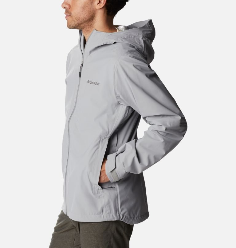 Men's Columbia Omni-Tech Ampli-Dry Shell Jackets Light Grey | CA-J564L