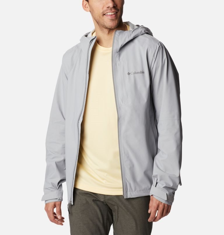 Men's Columbia Omni-Tech Ampli-Dry Shell Jackets Light Grey | CA-J564L