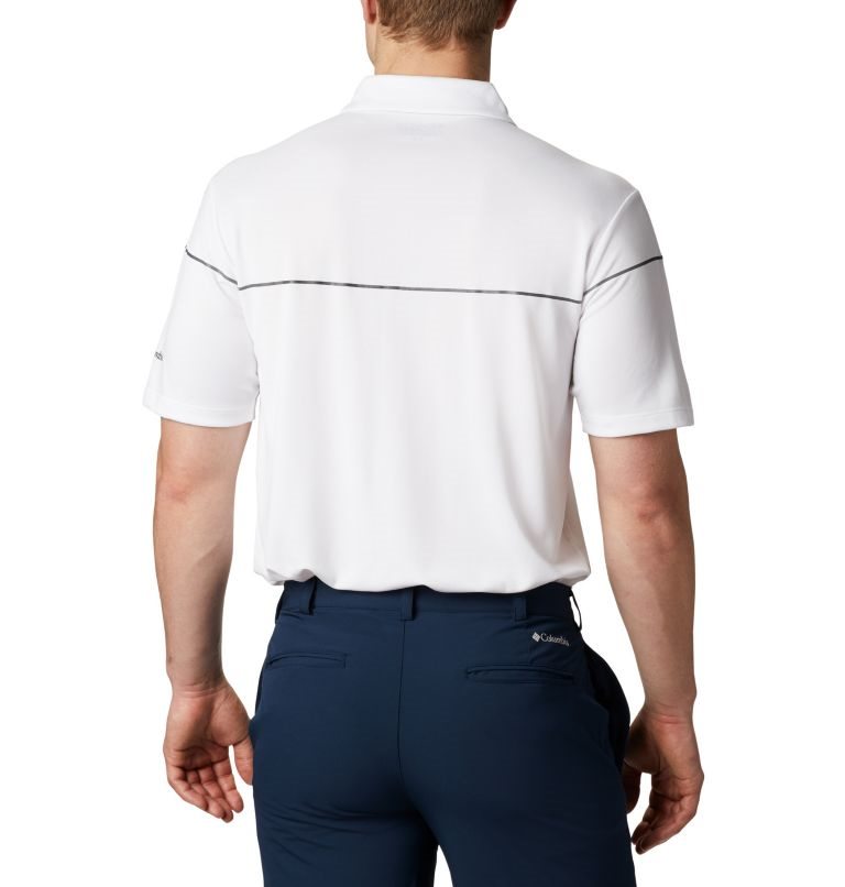 Men's Columbia Omni-Wick Breaker Golf Polo Shirts White | CA-F86C1