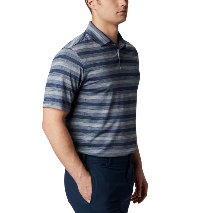 Men's Columbia Omni-Wick Chatter Polo Shirts Stripe | CA-OL053