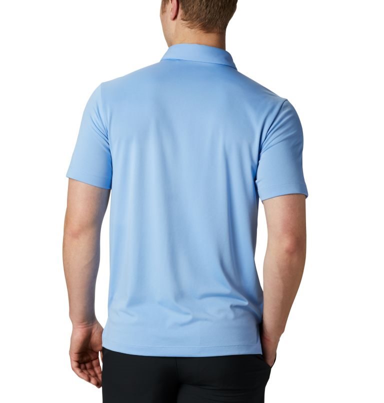 Men's Columbia Omni-Wick Drive Polo Shirts Light Blue | CA-JL0C5