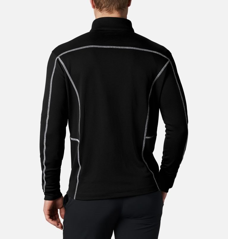 Men's Columbia Omni-Wick Shotgun Quarter-Zip Sweatshirts Black | CA-C38C5