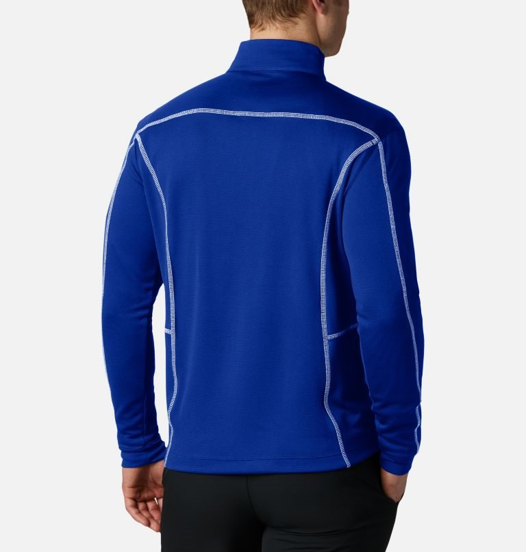 Men's Columbia Omni-Wick Shotgun Quarter-Zip Sweatshirts Blue | CA-EA83L