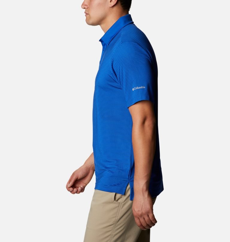 Men's Columbia Omni-Wick Sunday Polo Shirts Blue | CA-B6L51