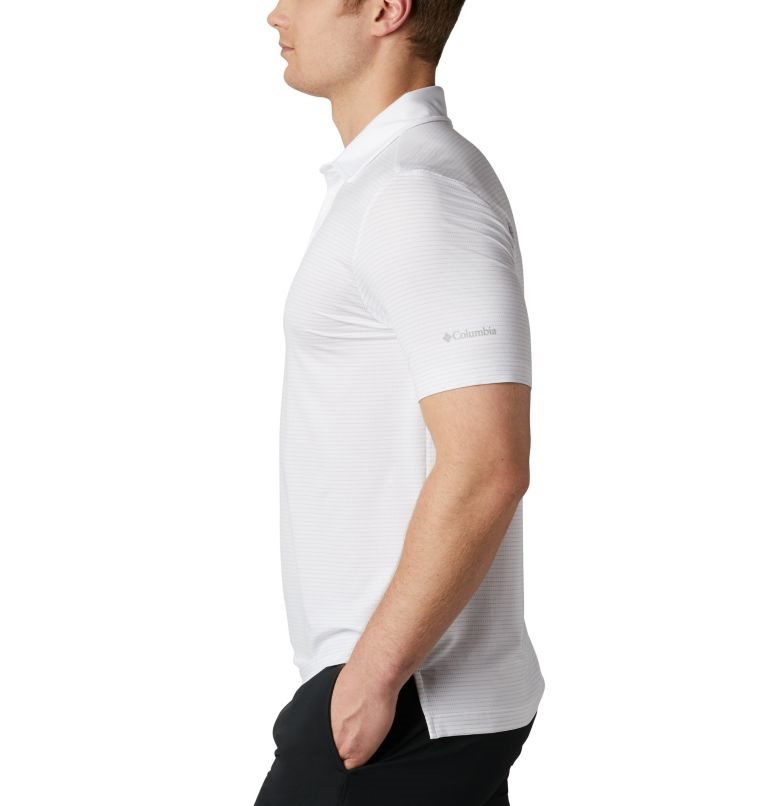 Men's Columbia Omni-Wick Sunday Polo Shirts White | CA-UC1L3