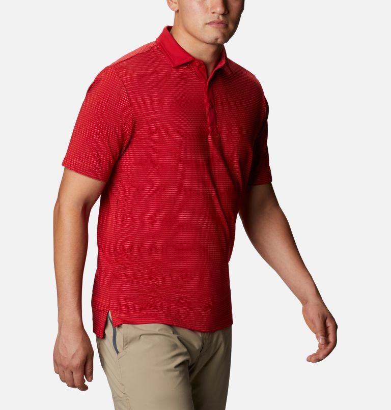 Men's Columbia Omni-Wick Sunday Polo Shirts Red | CA-UC45L