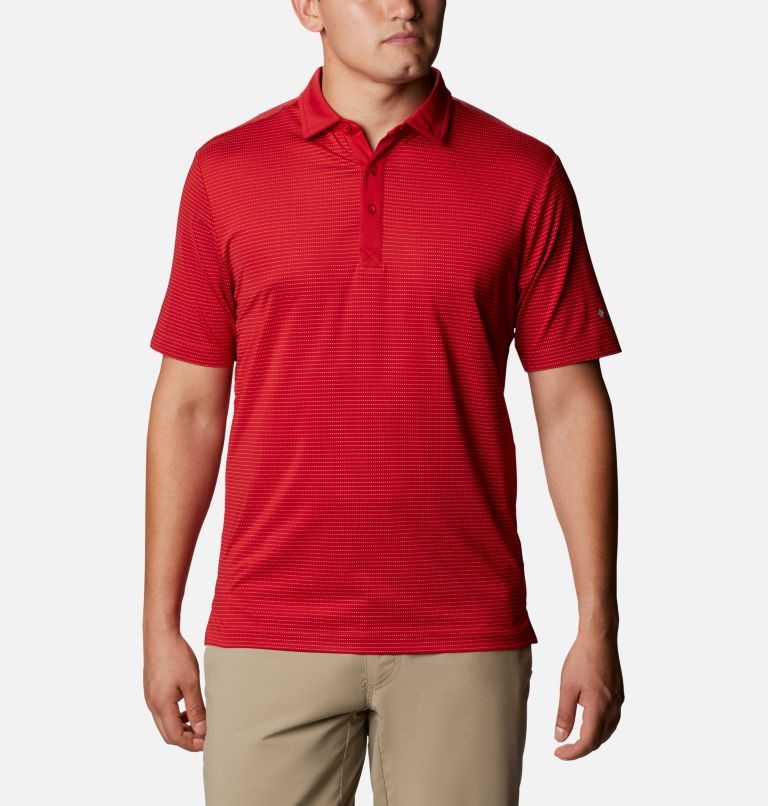 Men\'s Columbia Omni-Wick Sunday Polo Shirts Red | CA-UC45L