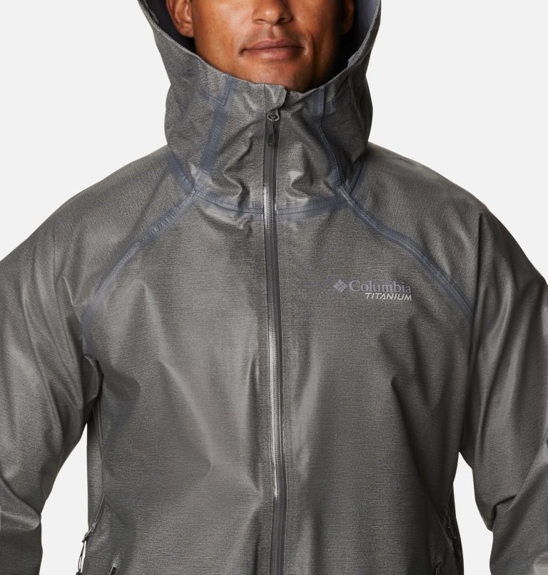 Men's Columbia OutDry Ex Reign Rain Jackets Dark Grey | CA-I603L