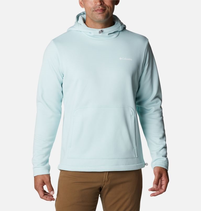 Men\'s Columbia Out-Shield Dry Fleece Hoodie Light Blue | CA-V50C1