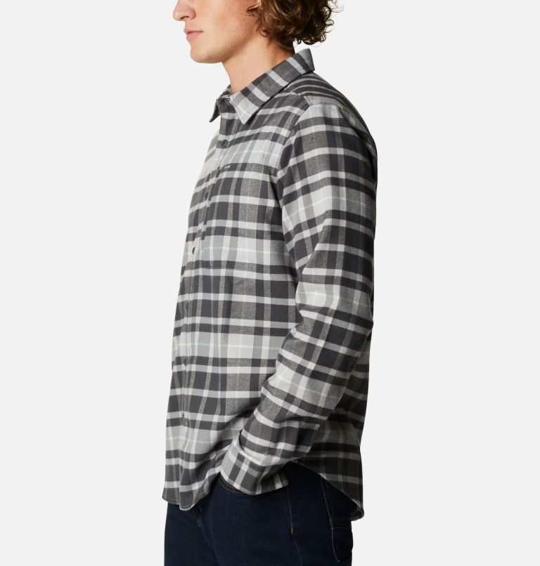 Men's Columbia Outdoor Elements II Flannel Shirts Grey | CA-B640A