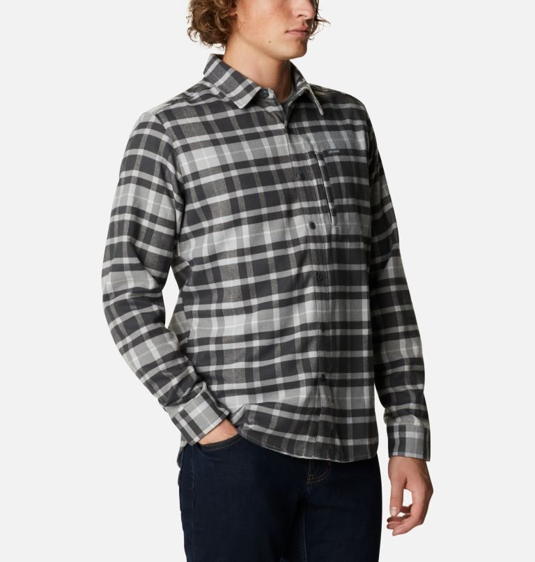 Men's Columbia Outdoor Elements II Flannel Shirts Grey | CA-B640A