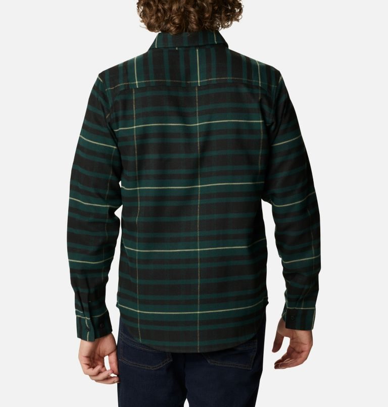 Men's Columbia Outdoor Elements II Flannel Shirts Green | CA-XC46L