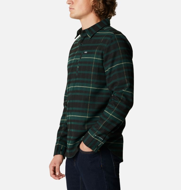 Men's Columbia Outdoor Elements II Flannel Shirts Green | CA-XC46L