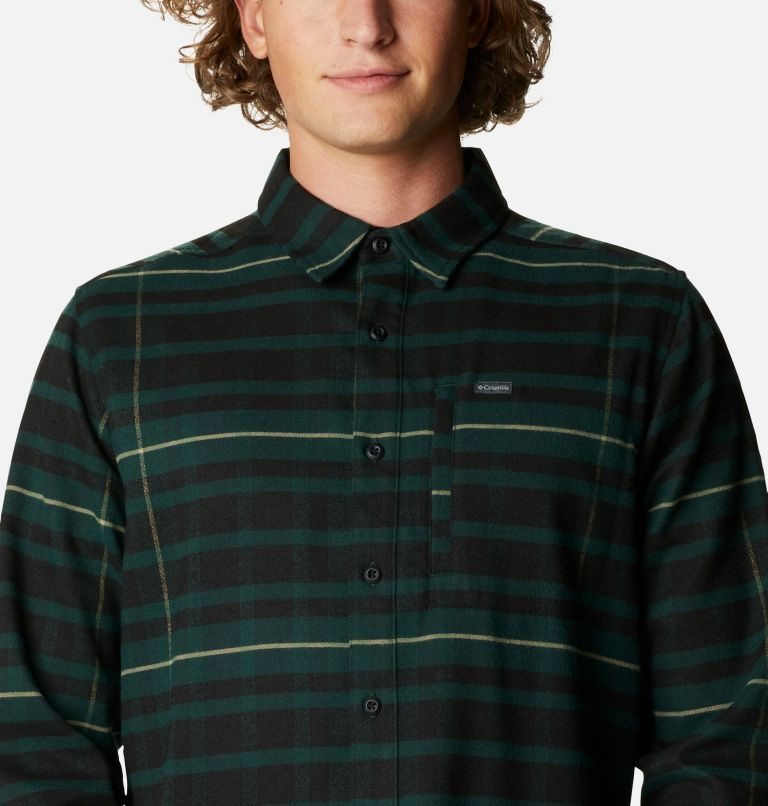 Men's Columbia Outdoor Elements II Flannel Shirts Green | CA-XC46L