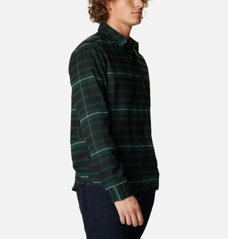 Men's Columbia Outdoor Elements II Flannel Shirts Green | CA-XC46L