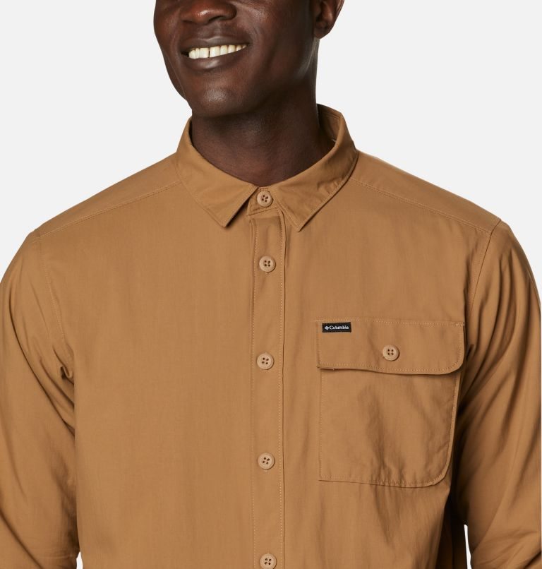 Men's Columbia Outdoor Elements Shirts Brown | CA-S1430